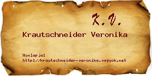 Krautschneider Veronika névjegykártya